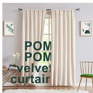 Ivory Velvet Curtains, Two (2) panels, 95 x 42, $15.00 per panel.